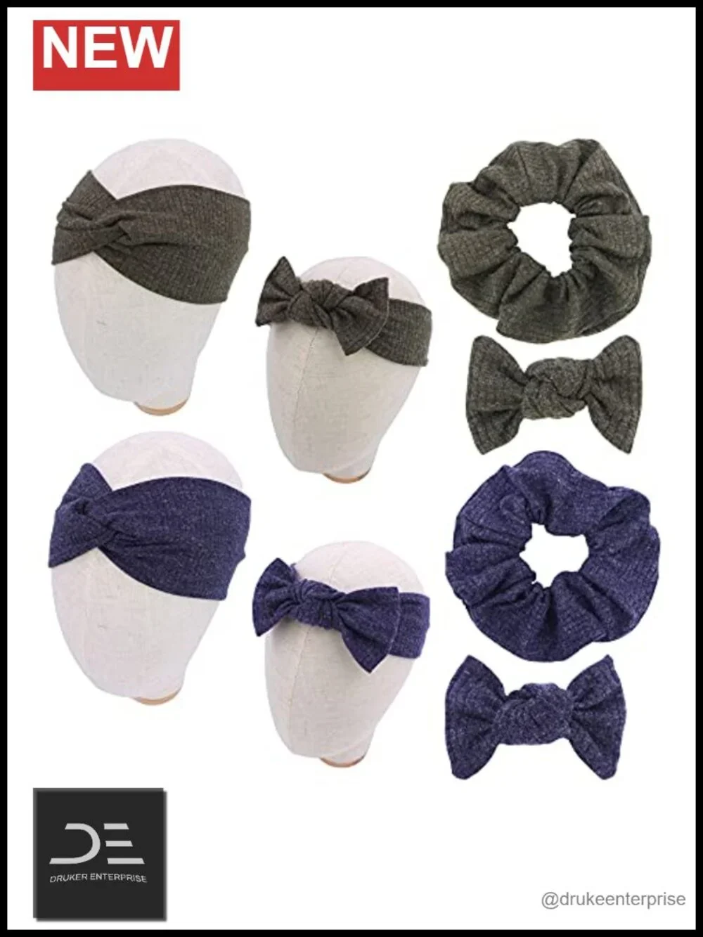 Mommy and Me Matching Headband Set with Scrunchies and Hair Bows